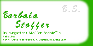 borbala stoffer business card